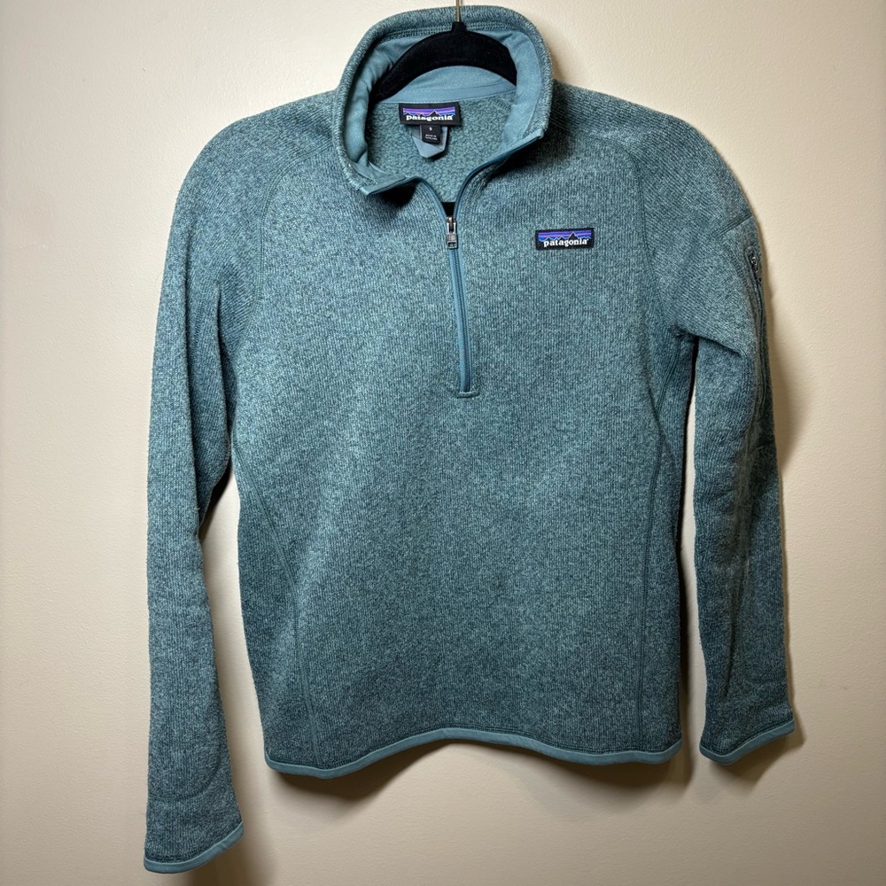Patagonia Women's Light Blue Better Sweater Quarter Zip Pullover Size S